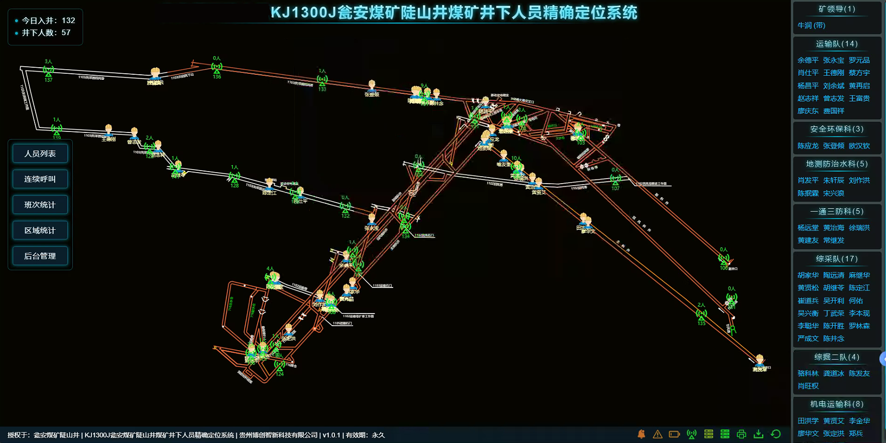 KJ1300J矿井人员精确定位系统